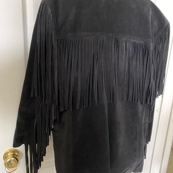 Vintage Western Fringe Jacket Suede Southwestern Cowboy Boho M - Picture 8 of 11